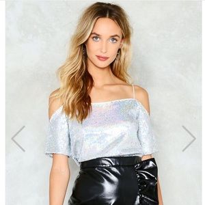 Sequin Crop Top